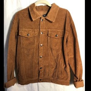 BooHoo Oversized Brown Cord Jacket